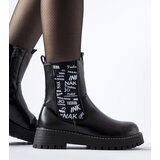 Gemre Black insulated ankle boots with Barbena lettering | Shoptok.si