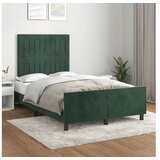  Okvir za krevet s uzglavljem tamnozeleni 120x200 cm baršunasti | shoptok.hr