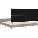  Postelja Svetlo siva 200x200 cm Tkanina, (22049393) | Shoptok.si