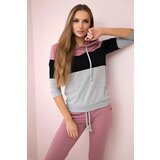 Kesi Set with colorful stripes dark pink+black | shoptok.hr