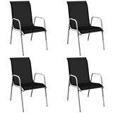  5-dijelni vrtni blagovaonski set čelični crni | shoptok.hr