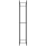 vidaXL stojalo za drva mat črno 80x28x154 cm jeklo | Shoptok.si