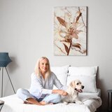  Slika - Elegance of a Flower (1-part) - Delicate Lily on Marble in Sepia 20x30 | shoptok.hr
