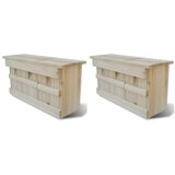 vidaXL Hišice za vrabce 2 kosa les 44x15,5x21,5 cm Cene