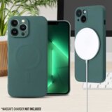 Onasi silikonski ovitek MagSafe za iPhone 13 Pro - mat zelen Cene