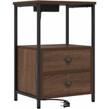  Noćni ormar 2 pcs Smeđi hrast 40 x 31 x 60 cm Konstruirano drvo | shoptok.hr