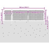  Vrtna vrata od mreže srebrne boje 500 x 125 cm, pocinčani čelik | Eponuda.com