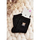 Aura.via Patterned Women's Socks with Bear Black | Shoptok.si