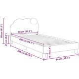  Otroški posteljni okvir z vznožjem Modra 80 x 200 cm PU, (5000104704) | Shoptok.si