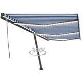 vidaXL Ročno zložljiva tenda z LED lučkami 600x300 cm modra in bela, (20742944)