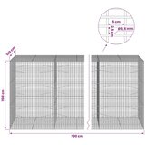  Gabion s žicom debljine 3 5 mm i mrežom 5x2 5 cm 700x100x150 cm - 100 cm 150 cm 700 cm | shoptok.hr