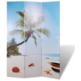  Sklopiva sobna pregrada s uzorkom plaže 120 x 170 cm Cene