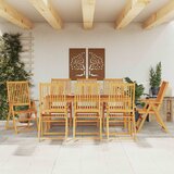  9-dijelni vrtni blagovaonski set 180x90x75 cm od masivnog bagremovog drva | shoptok.hr