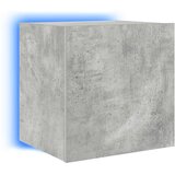  Zidni TV ormarići LED 2 kom siva boja betona 40,5 x 35 x 40 cm | shoptok.hr