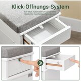 SoBuy klop za shranjevanje z blazino nastavljiva skrinja za čevlje bel staran les 104x24x51 cm, (5000009229) | Shoptok.si