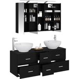  Set namještaja za kupaonicu 4 kom. Crni hrast | shoptok.hr