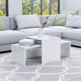  Set stolića za kavu visoki sjaj bijeli 100 x 48 x 40 cm drveni | shoptok.hr