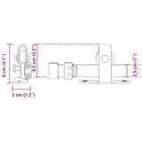 vidaXL Komplet drsnih vrat omarice 200 cm ogljikovo jeklo | Shoptok.si