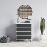 Woody Fashion Komoda Suvera White Anthracite Cene