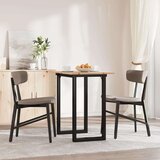 vidaXL Blagovaonski stol O-oblika 80x50x75 cm od borovine i željeza | shoptok.hr