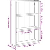  Kopalna stenska omarica s polico Črni Hrast 40 x 10 x 60,5 cm, (5000233074) | Shoptok.si