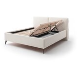 Meise Möbel Bež oblazinjena zakonska postelja s prostorom za shranjevanje z letvenim dnom 160x200 cm Matera – | Shoptok.si