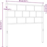  Metalno uzglavlje bijelo 80 cm | shoptok.hr