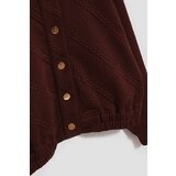 Marisse Brown Blouse With Decorative Buttons | shoptok.hr