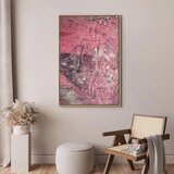  Slika - Figure on Pink Background (1-part) - Female Silhouette in Marble 40x60 U prirodnom drvenom okviru | shoptok.hr