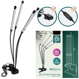  Prigušiva LED lampa sa stezaljkom za uzgoj biljaka VITARO 4xLED/10W/230V crna | Eponuda.com