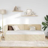  Kutni okvir kreveta Krema 100 x 200 cm tkanina | shoptok.hr