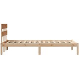  Krevetna konstrukcija Smeđa 75 x 190 cm Čvrsto borovo drvo | shoptok.hr