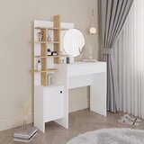 Livetastic Kozmetična Mizica Mup, Bela, Barva Hrasta | Shoptok.si
