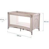 Kikka Boo so gifted prenosivi krevetac beige 1 nivo