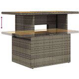  Vrtna garnitura - 11-dijelni set vrtnih sofa poliratan i bagrem s jastucima sivi - Siva 1 | shoptok.hr