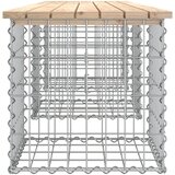  Vrtna klupa s gabionskim dizajnom 203x44x42 cm masivna borovina | shoptok.hr