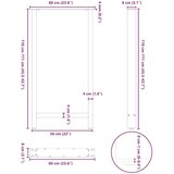 vidaXL noge kavne mizice črna 2 kosa 60x(110-111) cm jeklo | Shoptok.si