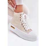 Boto High Women's Sneakers On Platform Beige Laviriona | Shoptok.si
