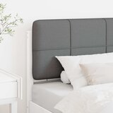  Tapecirani uzglavlje s uzglavljem Bijela i svijetlo siva 75 cm | shoptok.hr