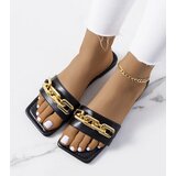Gemre Black elegant mules with chain Cherell | Shoptok.si