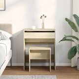 vidaXL Toaletna mizica in stolček sonoma hrast 60x40x113,5 cm | Shoptok.si