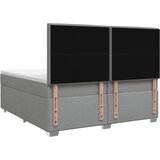  Boxspring krevet s madracem Svjetlosiva 200 x 200 cm Tkanina | shoptok.hr