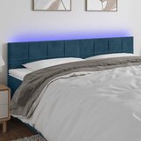  LED uzglavlje tamnoplavo 180x5x78/88 cm baršunasto | shoptok.hr