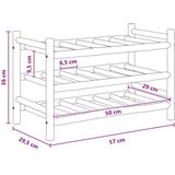  Stojalo za vino Naravna 57 x 29,5 x 36 cm Bambus, (5000217450) | Shoptok.si