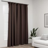 vidaXL Zatemnitvena zavesa z obešali videz platna taupe 290x245 cm, (20768082) Cene