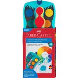 Faber-Castell vodene barvice connect s čopičem, 12 kosov, turkizen Cene