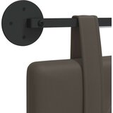  stensko vzglavje za posteljo, z LED, umetno usnje, 190 × 55 × 5cm, siva, 3424235 | Shoptok.si