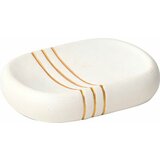 Tendance držač gold stripes sapuna keramika, beli Cene