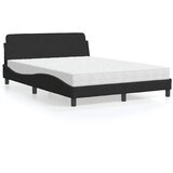 Krevet s madracem Dover crni 140x200 cm baršunasti | Eponuda.ba