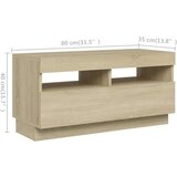 vidaXL TV omarica z LED lučkami sonoma hrast 260x35x40 cm | Shoptok.si